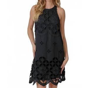 NEW MYSTREE women's lace dress in black